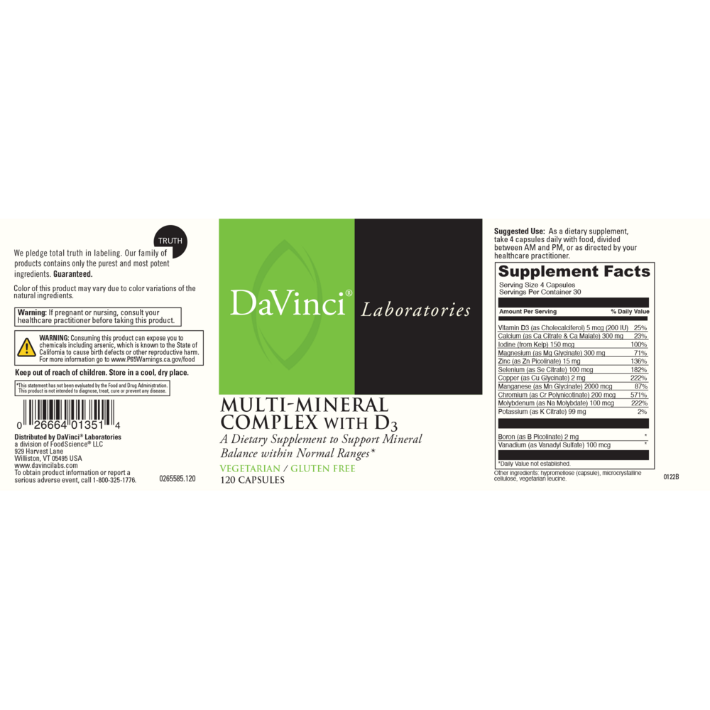 Product image for Multi-Mineral Complex With D3 (California Only).
