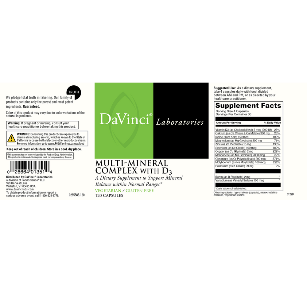 Product image for Multi-Mineral Complex With D3 (California Only).