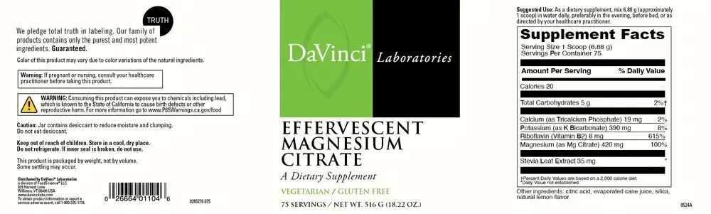 Product image for Effervescent Magnesium Citrate (California Only).