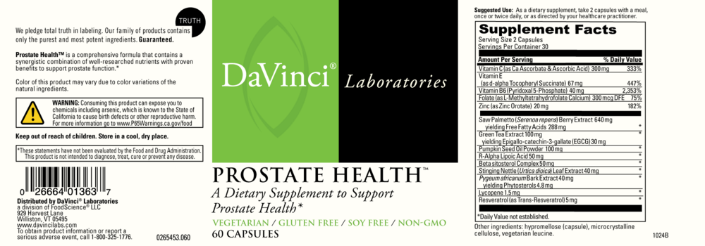 Product image for Prostate Health (California Only).