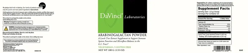 Product image for Arabinogalactan Powder (California Only).