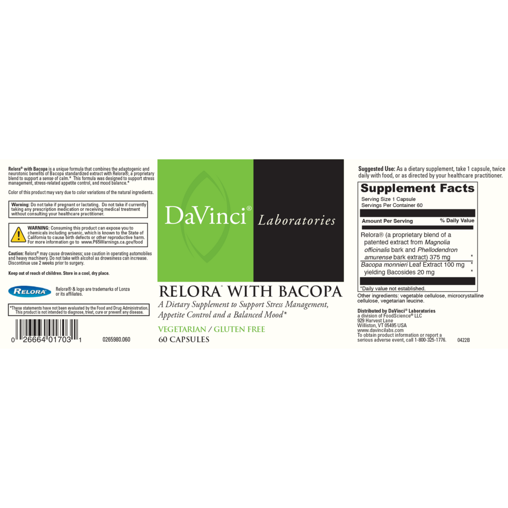 Product image for Relora with Bacopa (California Only).