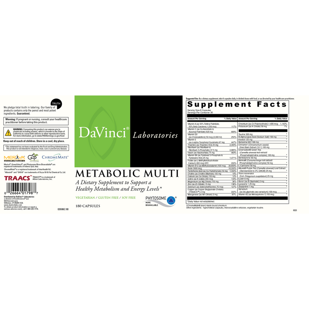 Product image for Metabolic Multi (California Only).