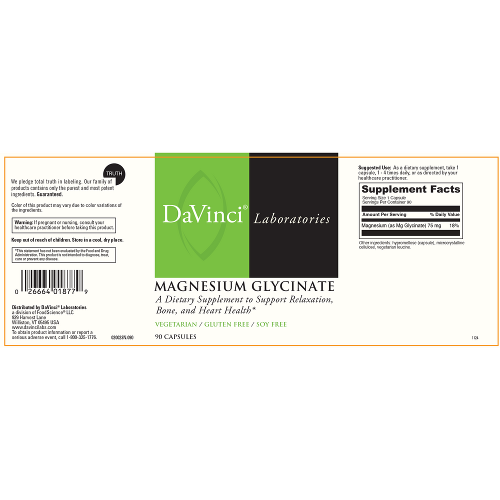 Product image for Magnesium Glycinate.