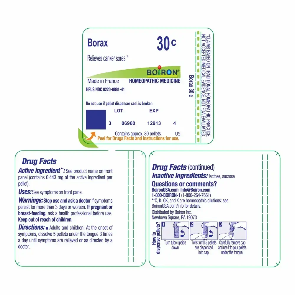 Product image for Borax 30c.