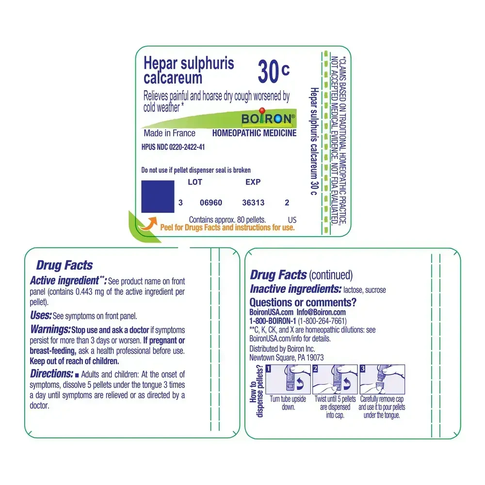 Product image for Hepar Sulphuris Calcareum 30c.