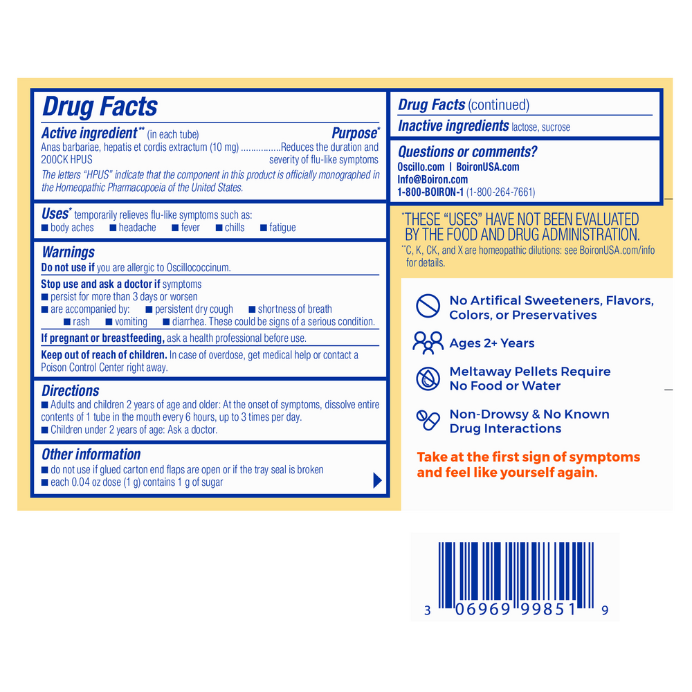 Product image for Oscillococcinum.