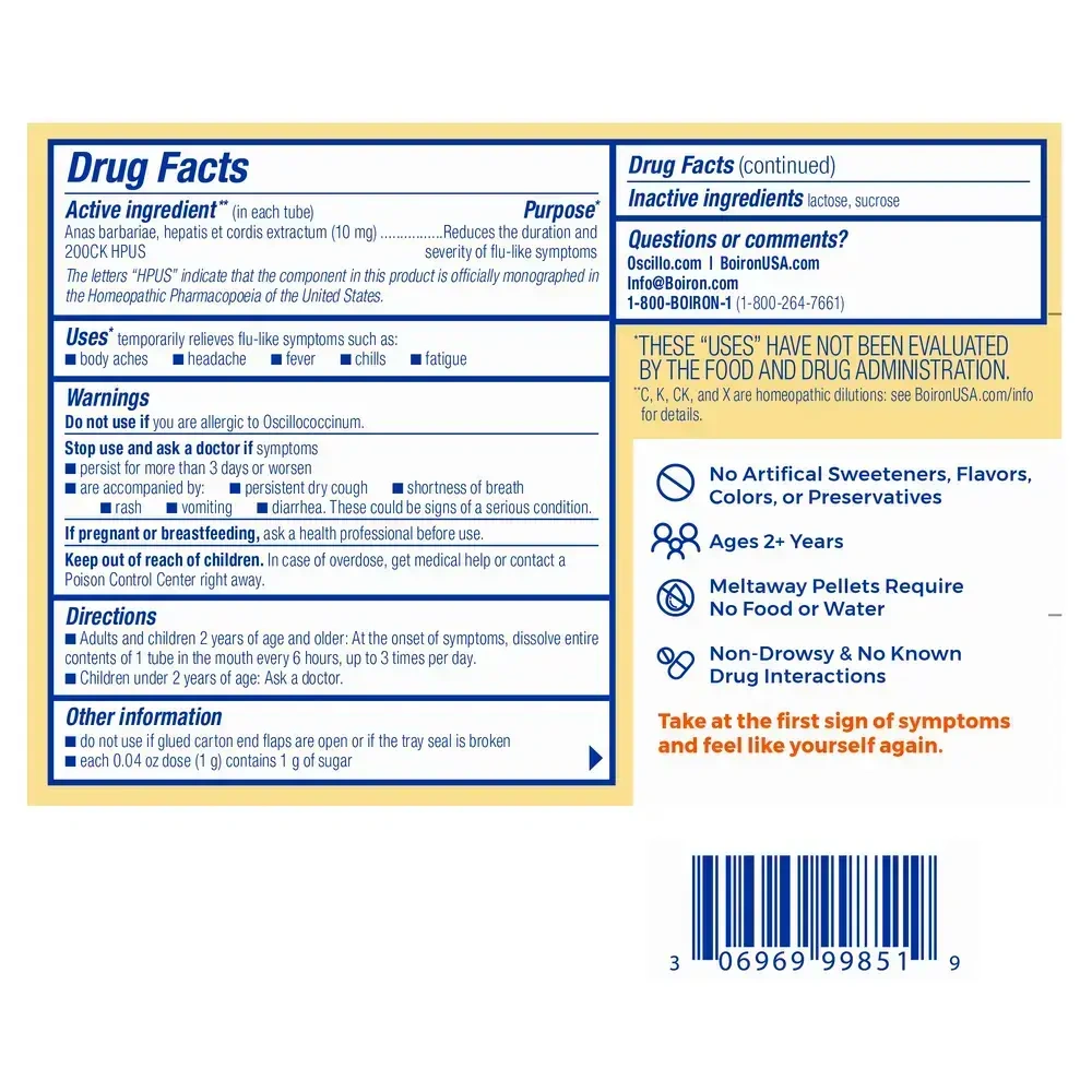 Product image for Oscillococcinum.