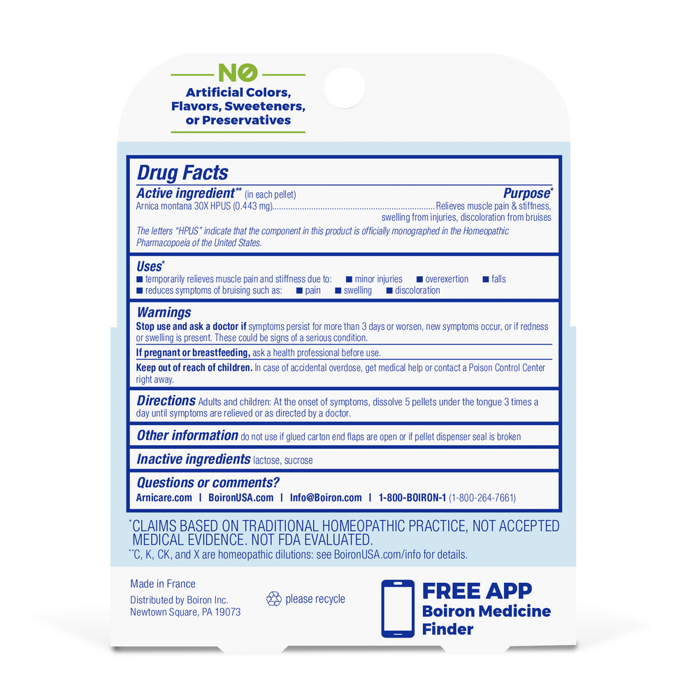 Product image for Arnica 30x Bonus Care Pack.