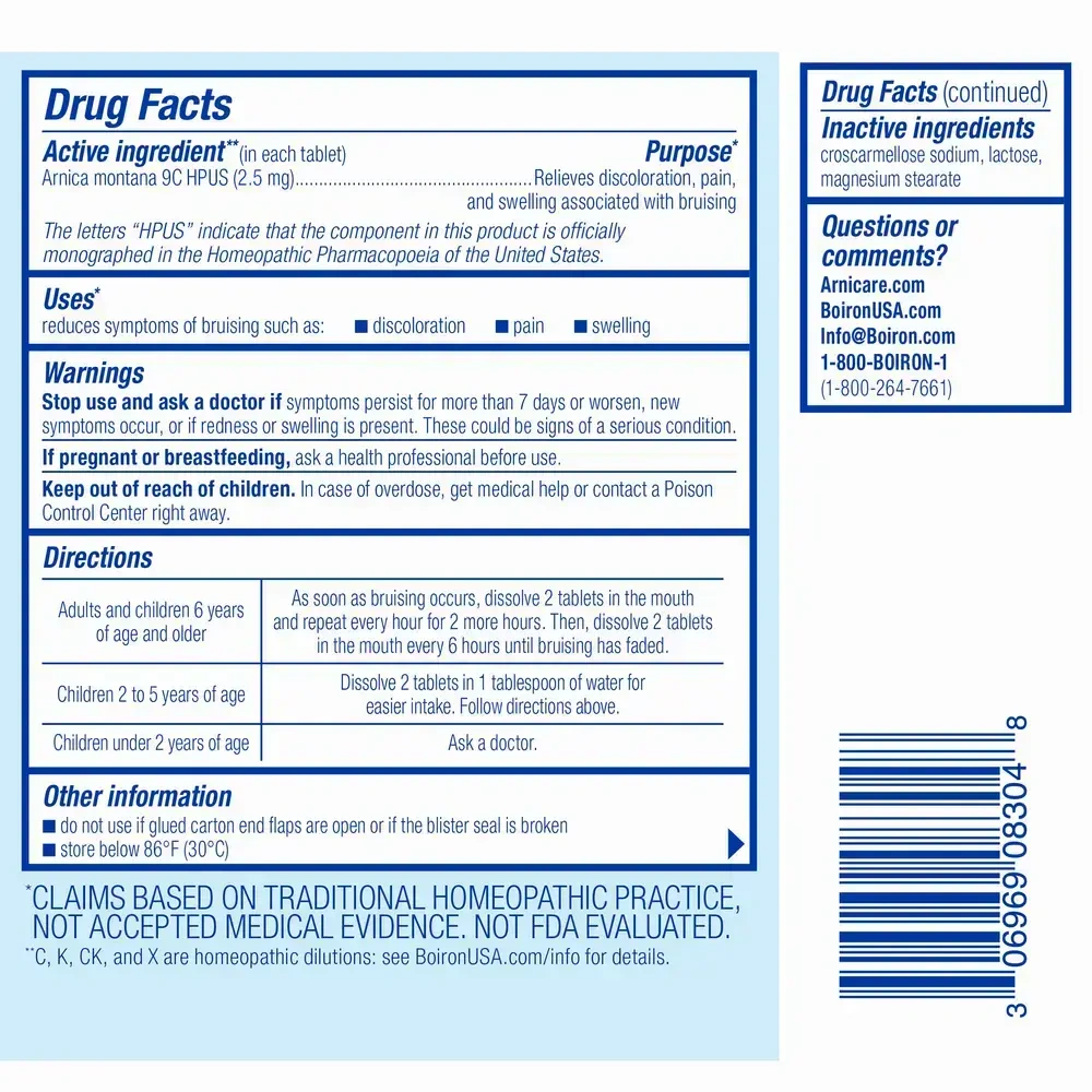 Product image for Arnicare® Bruise Tablets.