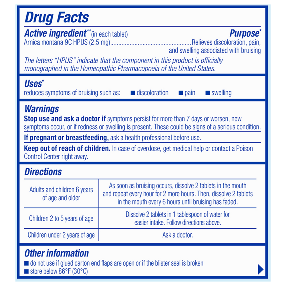 Product image for Arnicare® Bruise Tablets.