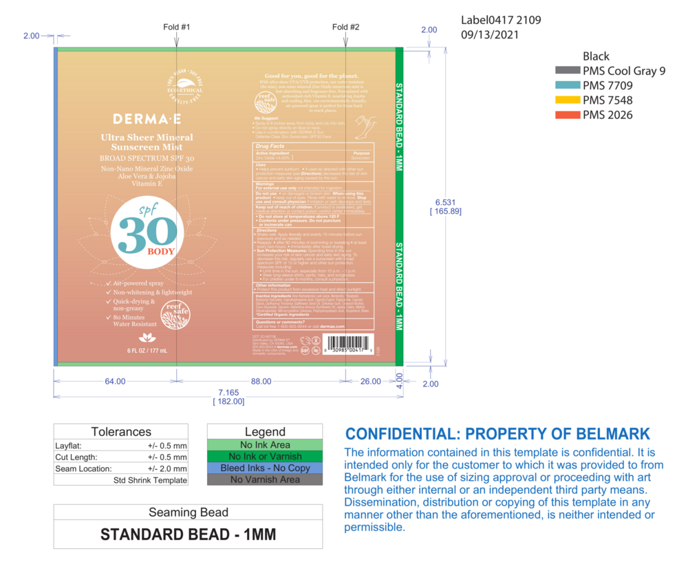 Product image for Ultra Sheer Mineral Body Mist SPF 30.