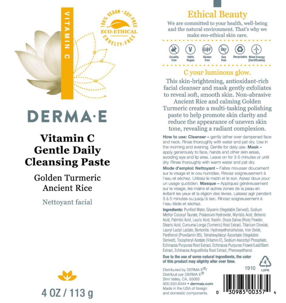 Product image for Vitamin C Gentle Daily Cleansing Paste.