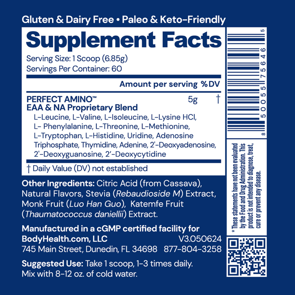 Product image for PerfectAmino Powder, Lemon Lime.