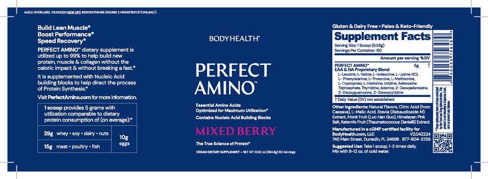 Product image for PerfectAmino Powder, Mixed Berry.