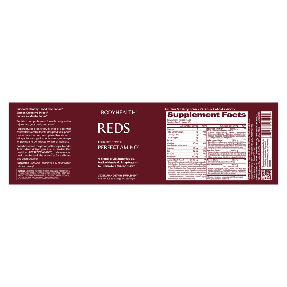 Product image for BodyHealth Reds.