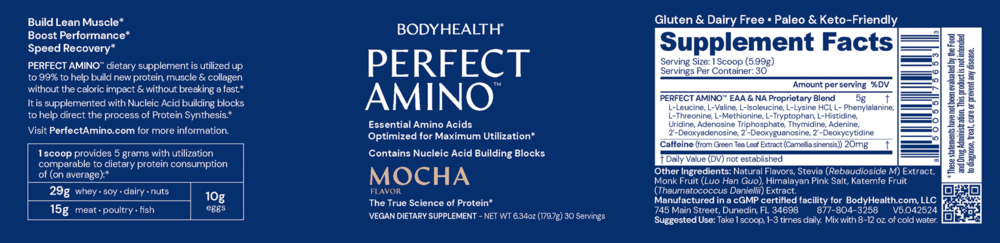 Product image for PerfectAmino Powder, Mocha.
