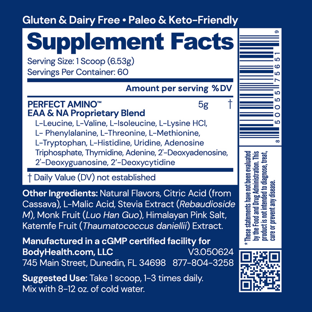 Product image for PerfectAmino Powder, Strawberry.