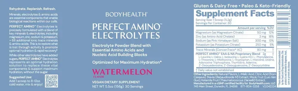 Product image for PerfectAmino Electrolytes, Watermelon.