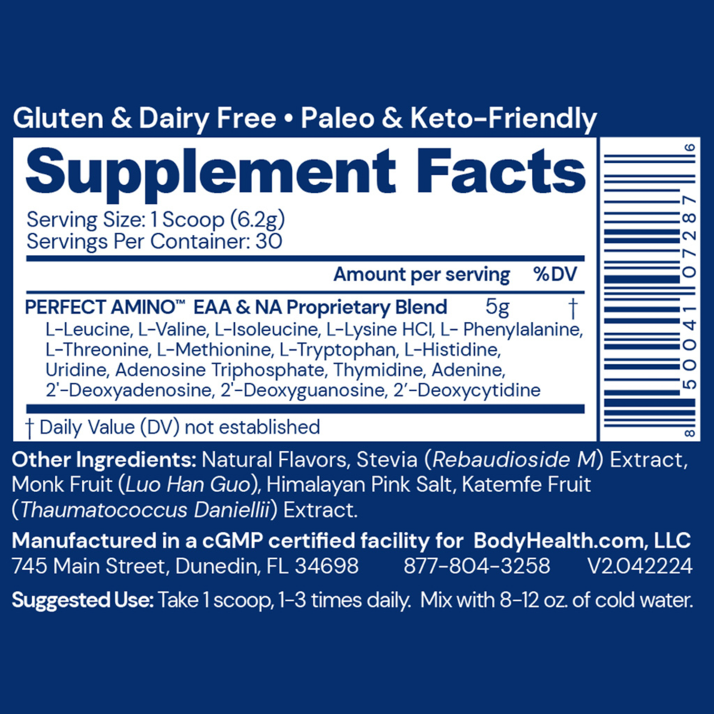 Product image for PerfectAmino Powder, Vanilla.