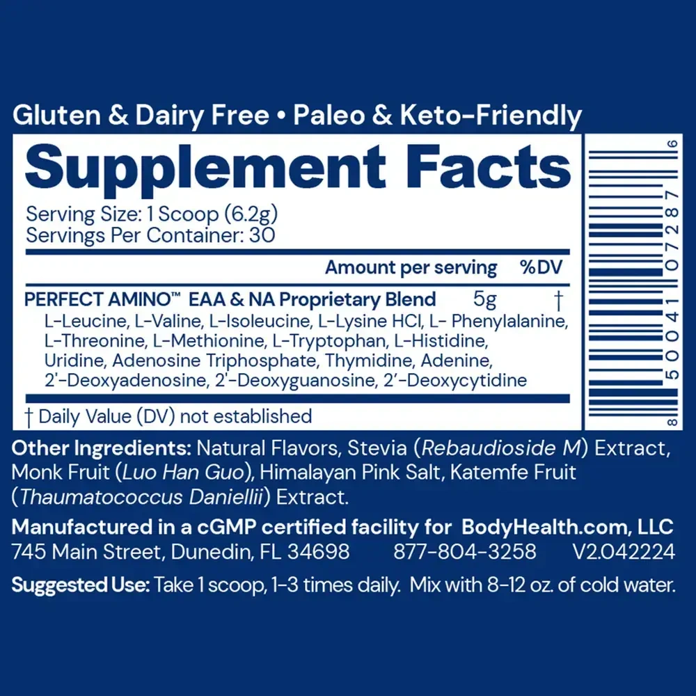 Product image for PerfectAmino Powder, Vanilla.