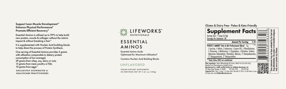 Product image for Essential Aminos Powder.