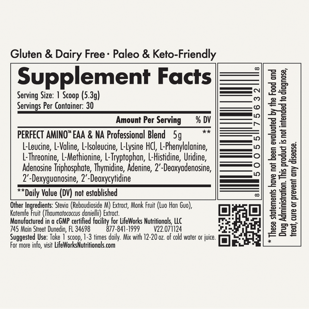 Product image for Essential Aminos Powder.