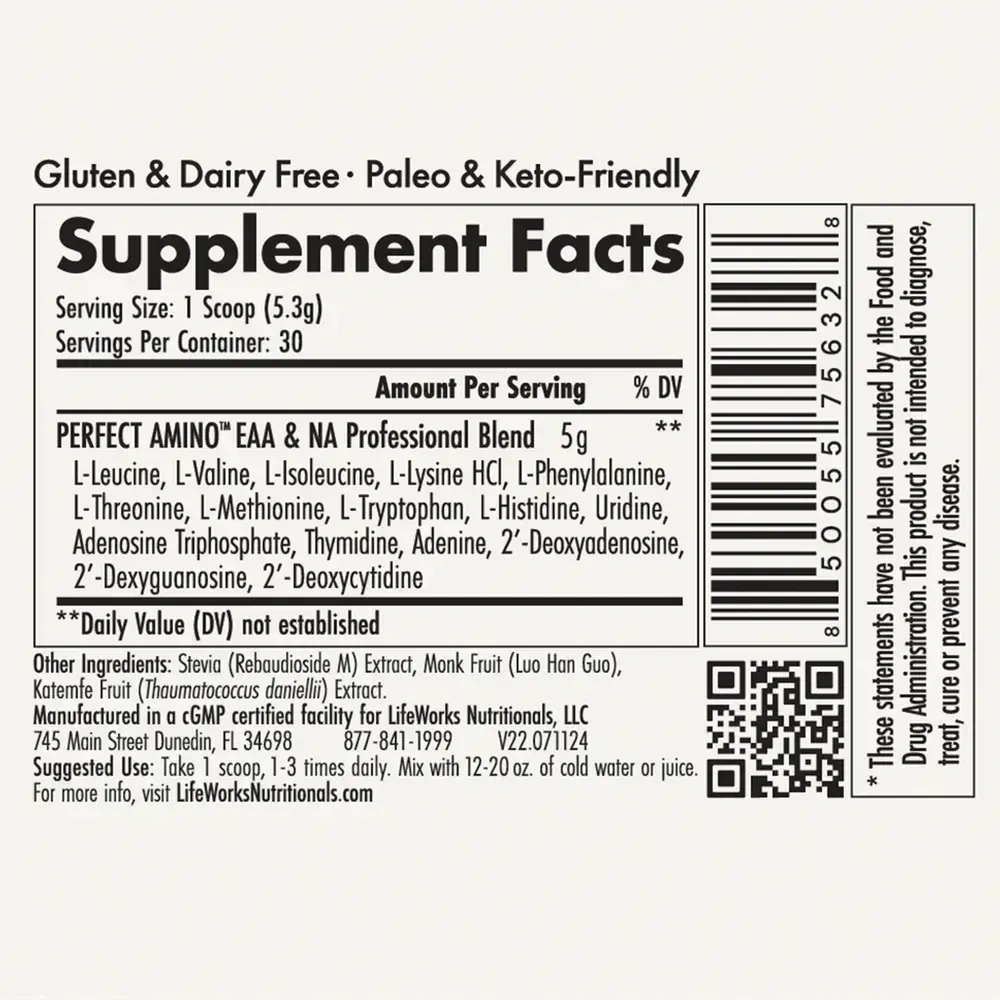 Product image for Essential Aminos Powder.