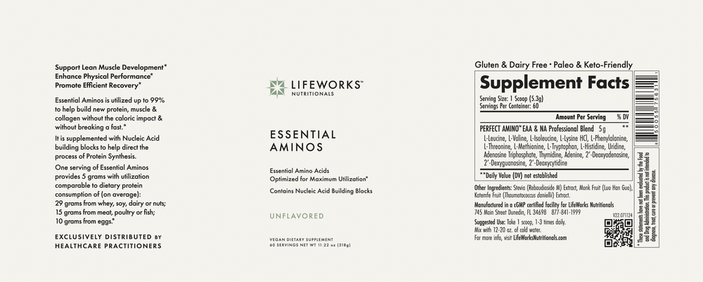 Product image for Essential Aminos Powder.