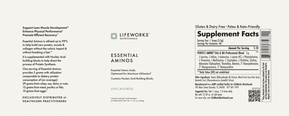 Product image for Essential Aminos Powder.