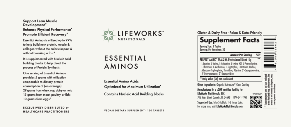 Product image for Essential Aminos Tablets.