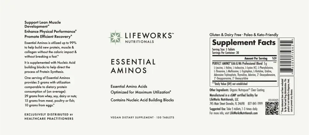 Product image for Essential Aminos Tablets.