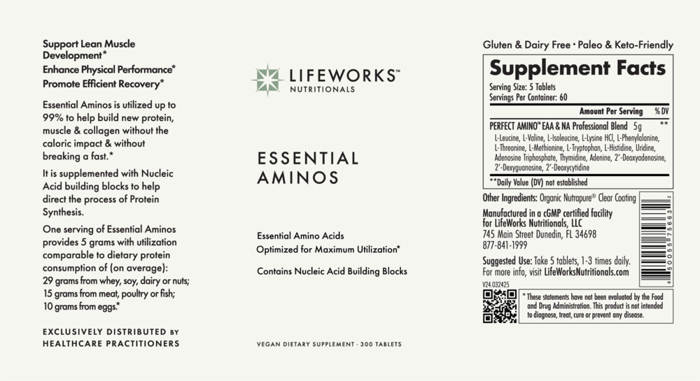 Product image for Essential Aminos Tablets.