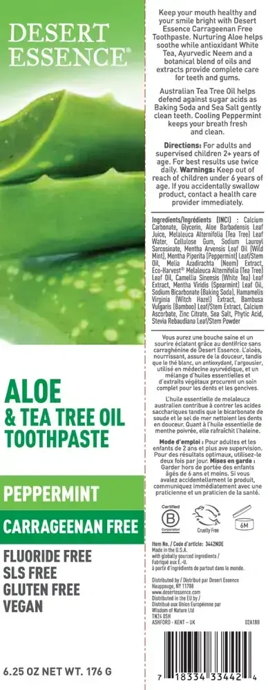 Product image for Aloe &amp; Tea Tree Oil Carrageenan Free Too.