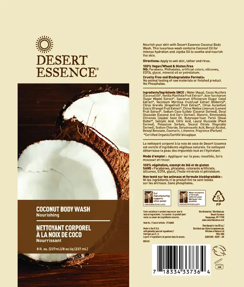 Product image for Coconut Body Wash.