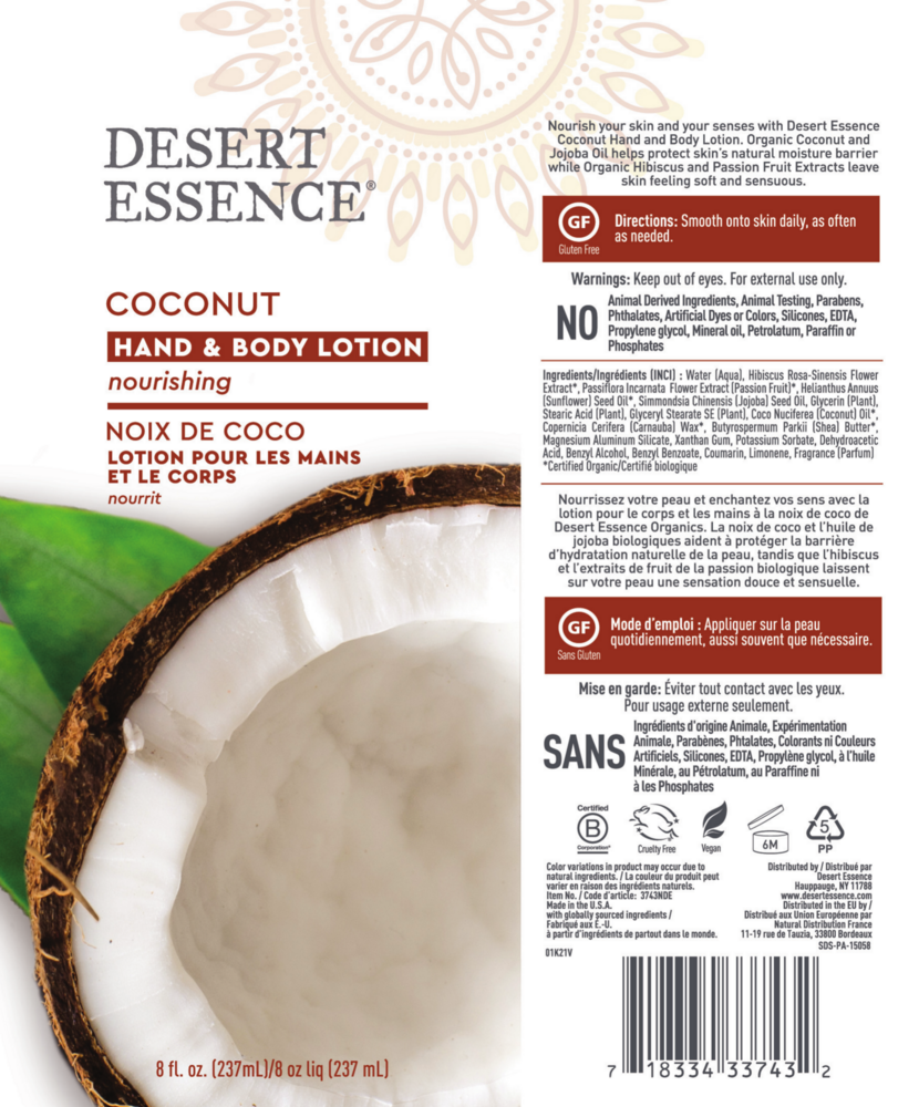 Product image for Coconut Hand and Body Lotion.