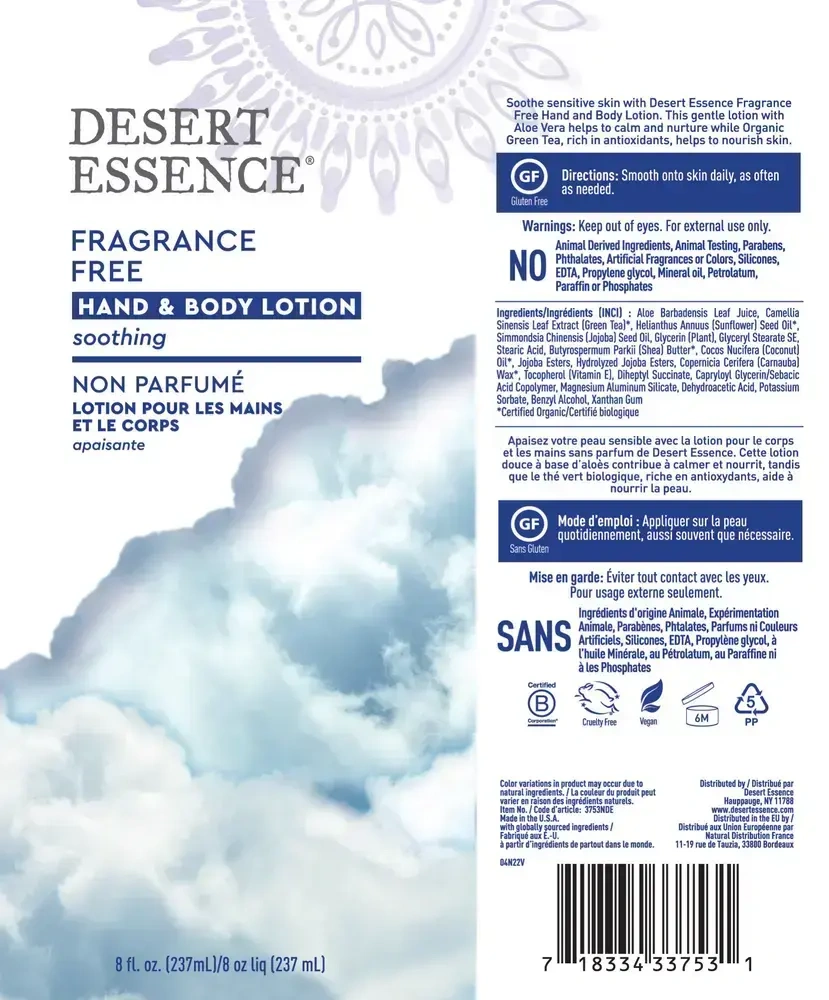 Product image for Fragrance Free Hand &amp; Body Lotion.