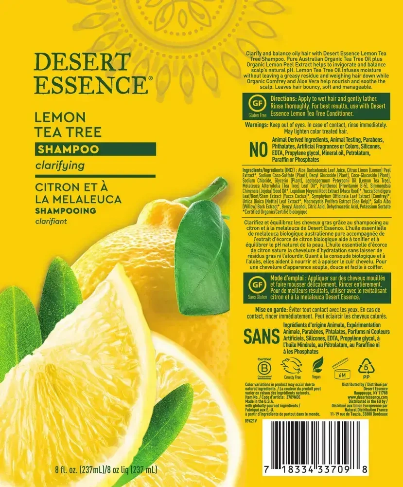 Product image for Lemon Tea Tree Shampoo.