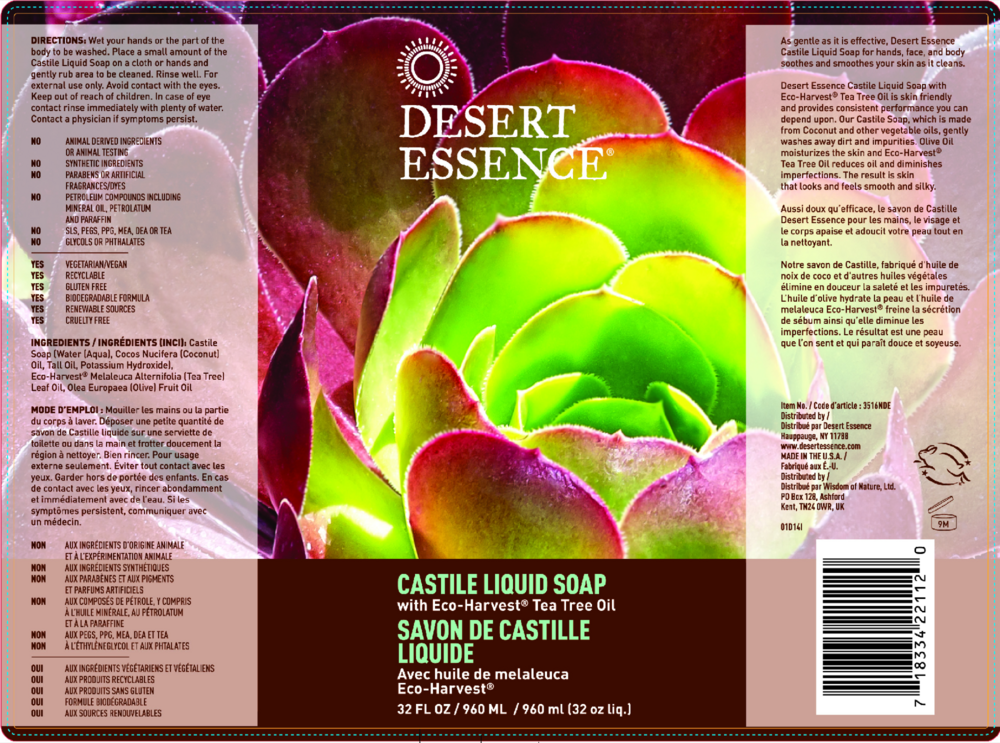 Product image for Liquid Castile Soap w/Tea Tree.