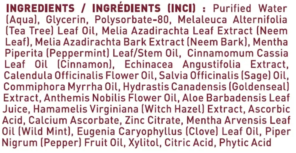 Product image for Neem Mouthwash Cinnamint.