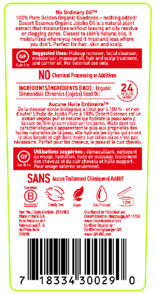 Product image for Organic Jojoba Oil (USDA).