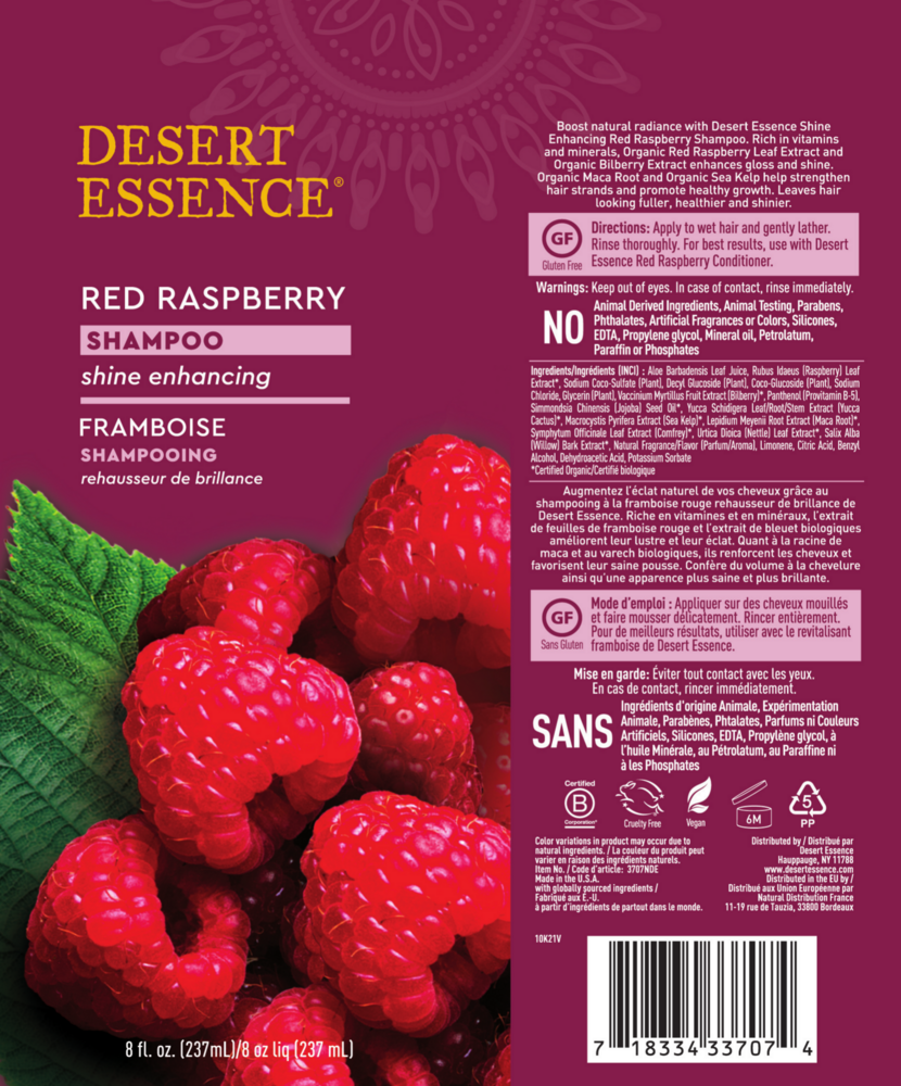 Product image for Red Raspberry Shampoo.