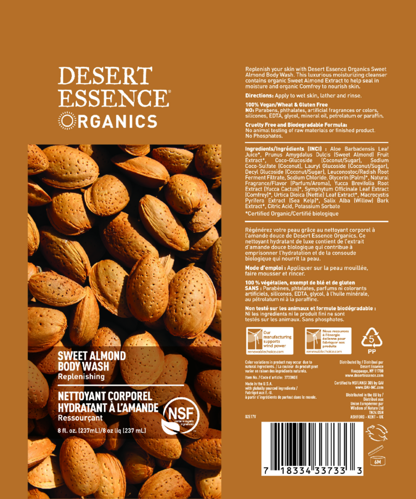 Product image for Sweet Almond Body Wash.