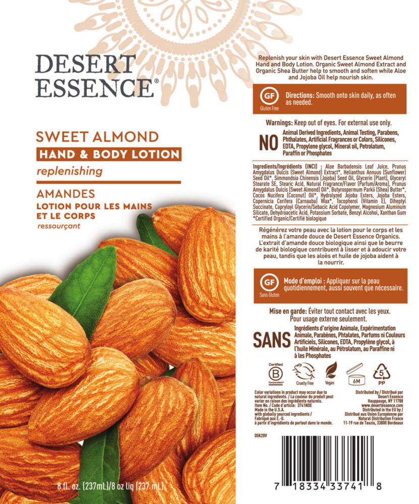Product image for Sweet Almond Hand &amp; Body Lotion.