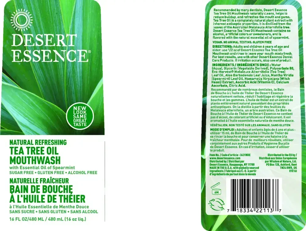 Product image for Tea Tree Oil Mouthwash Spearmin.