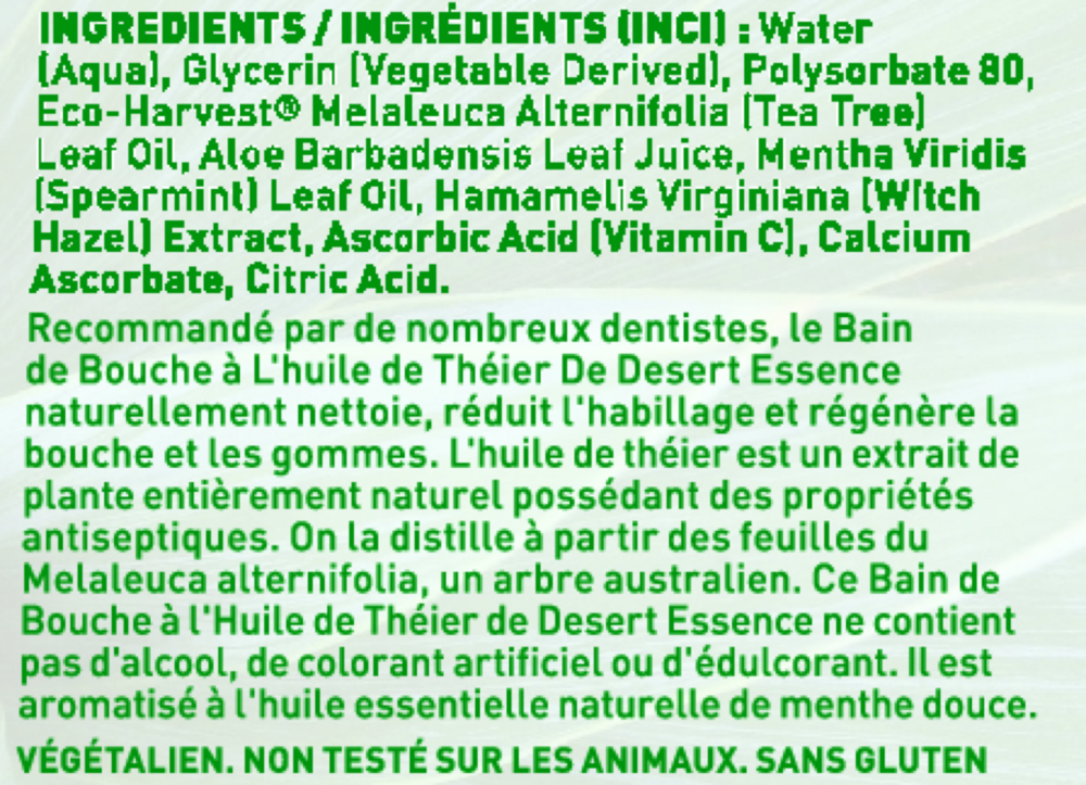 Product image for Tea Tree Oil Mouthwash Spearmin.