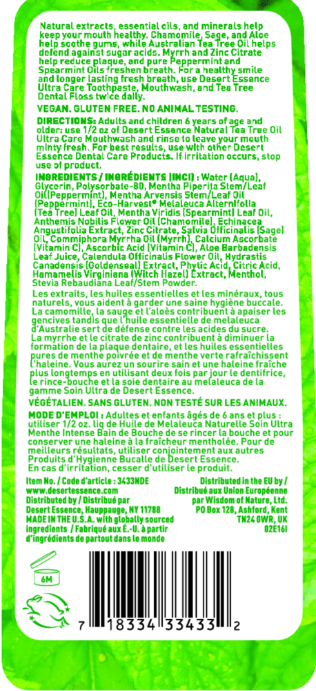 Product image for Tea Tree Oil Mouthwash Ultra Ca.