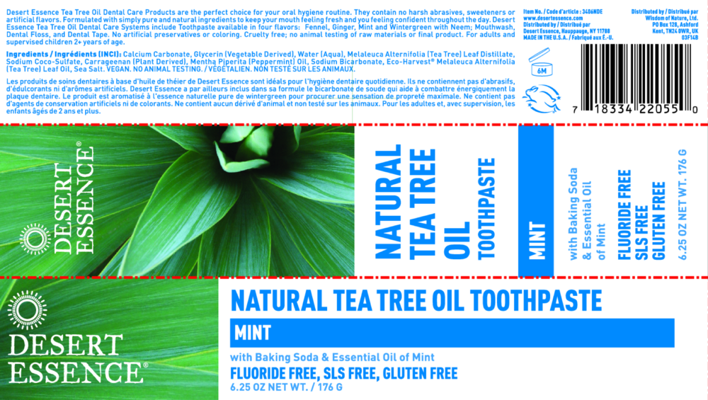 Product image for Tea Tree Oil Toothpaste Mint.