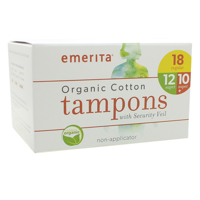 Organic Cotton Non-Applicator Tampons Multipack 40 Count