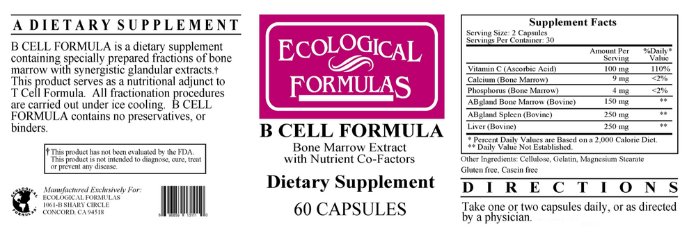 Product image for B Cell Formula.